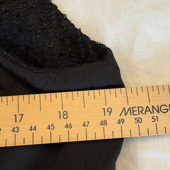 Yumi Black Textured Sequin Fit & Flare Dress - Picture 9 of 13